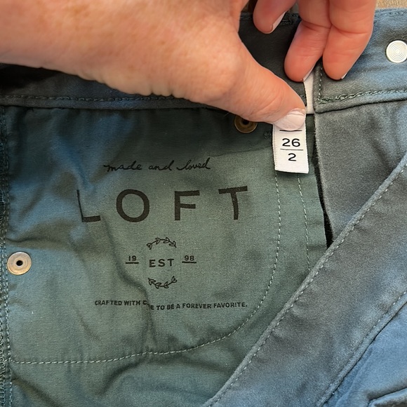 LOFT Leggings Sateen Five Pocket in Marisa Fit Autumn Sage 26 - Picture 4 of 5